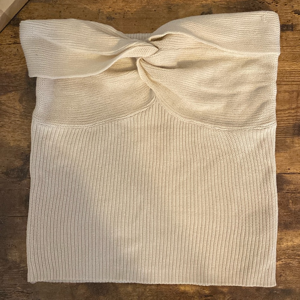 Cream tube top